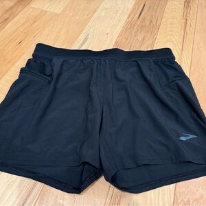 Brooks Men's Black Athletic Shorts